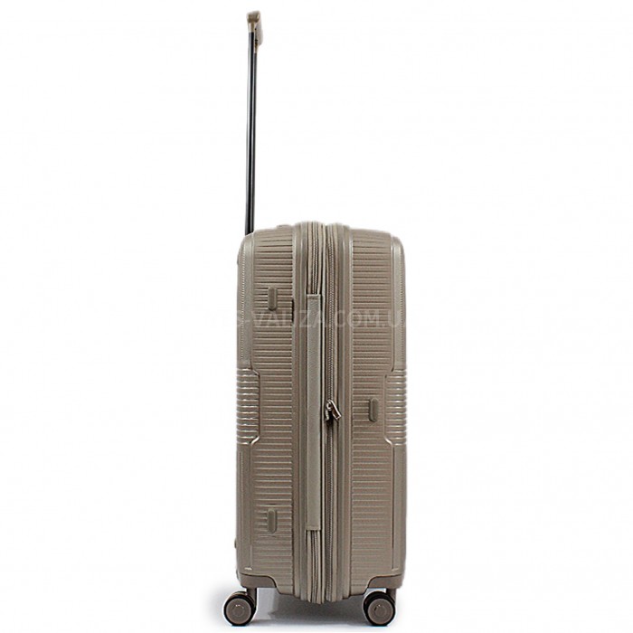 Чемодан средний M полипропилен шампань 67х47х30+5/88л/3.6кг/Airtex 251, фото 5