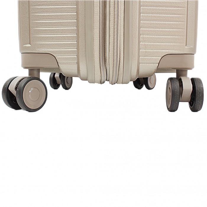 Чемодан средний M полипропилен шампань 67х47х30+5/88л/3.6кг/Airtex 251, фото 9