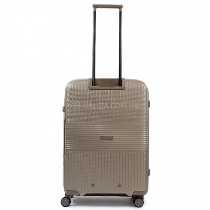 Валіза середня M поліпропілен шампань 67х47х30+5/88л/3.6кг/Airtex 251, фото 3