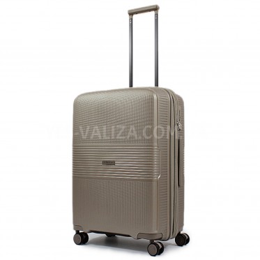 Валіза середня M поліпропілен шампань 67х47х30+5/88л/3.6кг/Airtex 251