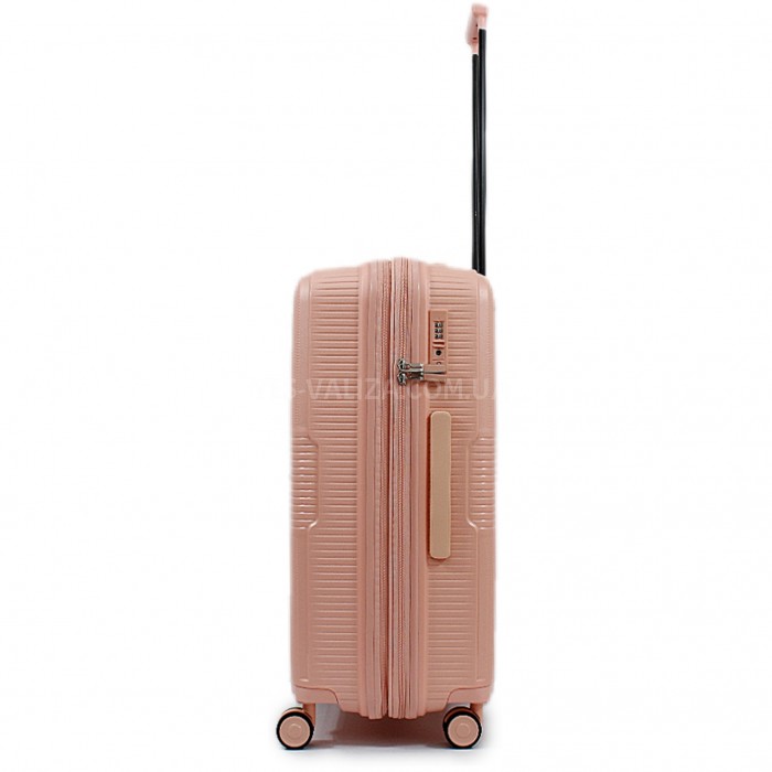 Чемодан средний M полипропилен розовый 67х47х30+5/88л/3.6кг/Airtex 251, фото 4