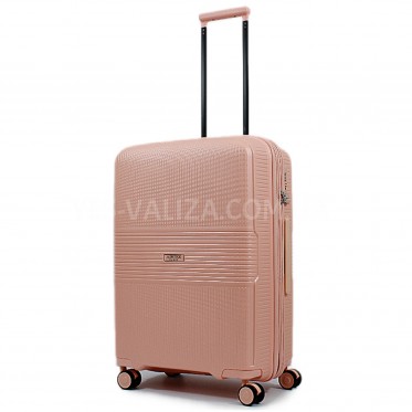 Валіза середня M поліпропілен рожева 67х47х30+5/88л/3.6кг/Airtex 251