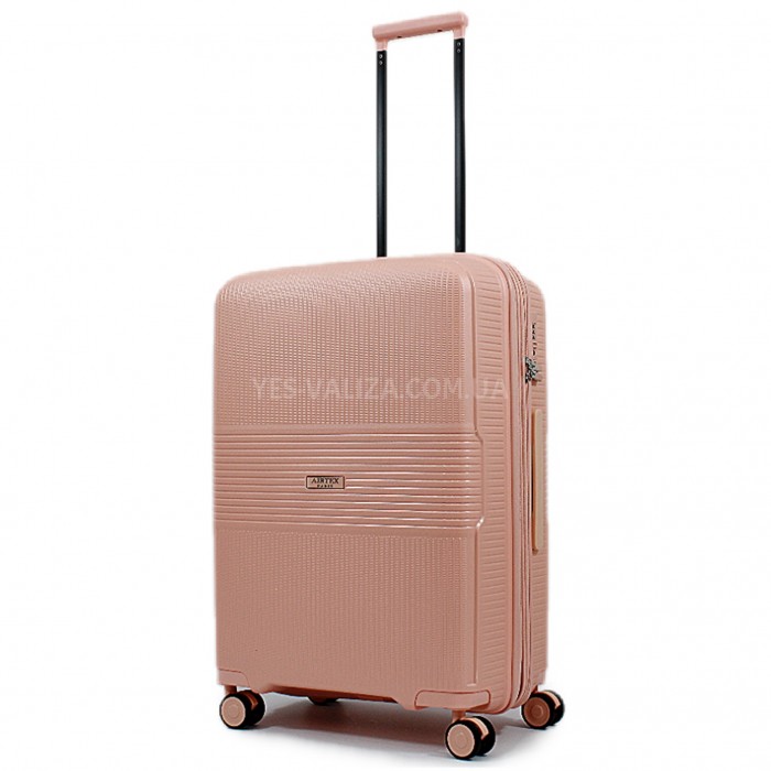 Чемодан средний M полипропилен розовый 67х47х30+5/88л/3.6кг/Airtex 251, фото 1