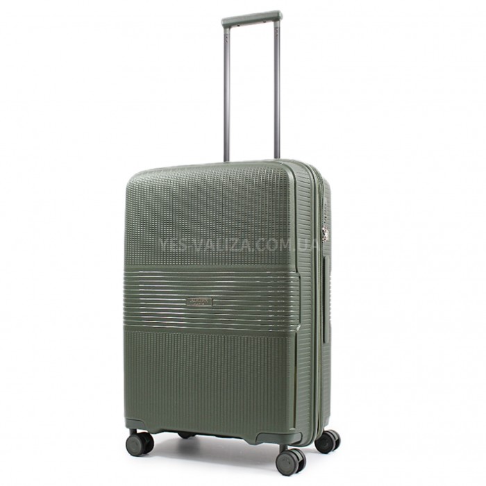 Валіза середня M поліпропілен зелена 67х47х30+5/88л/3.6кг/Airtex 251, фото 1