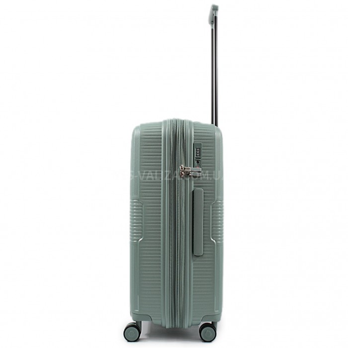 Чемодан средний M полипропилен оливка 67х47х30+5/88л/3.6кг/Airtex 251, фото 4