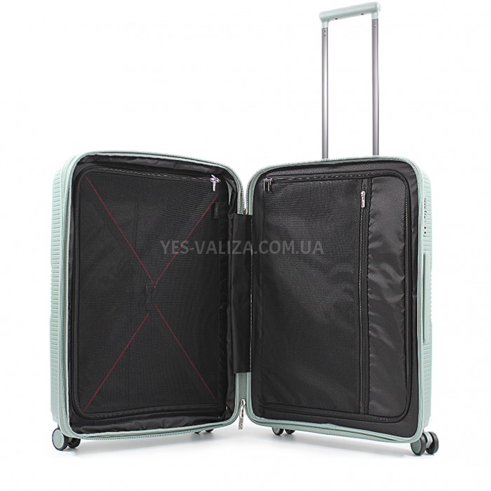 Чемодан средний M полипропилен оливка 67х47х30+5/88л/3.6кг/Airtex 251, фото 10