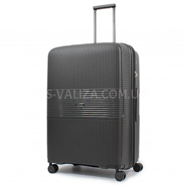 Чемодан большой L полипропилен чёрный 77х53х33+5/133л/4.3кг/Airtex 251