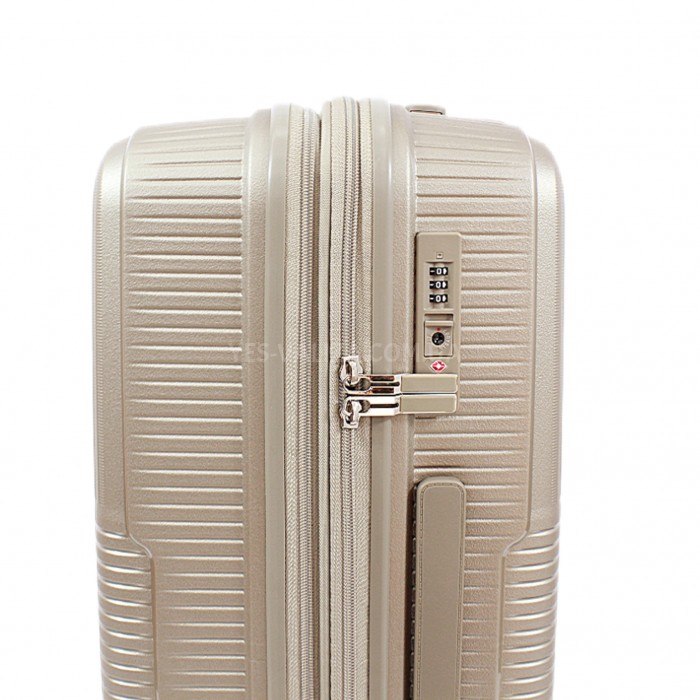 Валіза велика L поліпропілен шампань 77х53х33+5/133л/4.3кг/Aitex 251, фото 8