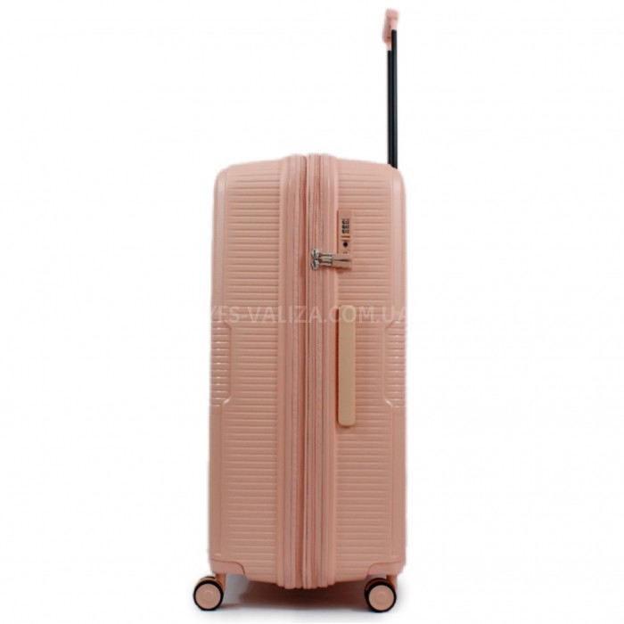 Валіза велика L поліпропілен рожева 77х53х33+5/133л/4.3кг/Aitex 251, фото 4