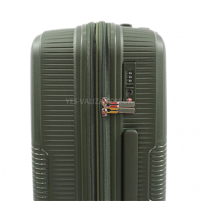 Валіза велика L поліпропілен зелена 77х53х33+5/133л/4.3кг/Aitex 251, фото 8