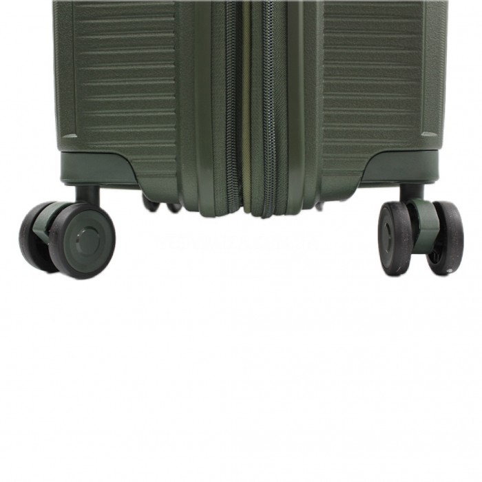 Чемодан большой L полипропилен зелёный77х53х33+5/133л/4.3кг/Airtex 251, фото 9