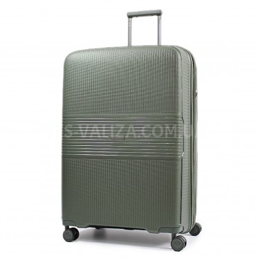Валіза велика L поліпропілен зелена 77х53х33+5/133л/4.3кг/Aitex 251