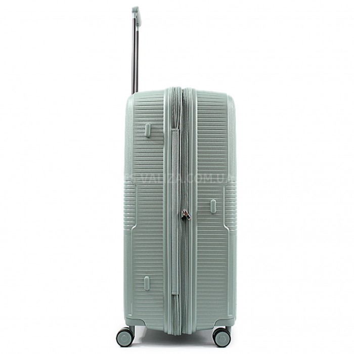 Валіза велика L поліпропілен оливка 77х53х33+5/133л/4.3кг/Aitex 251, фото 5