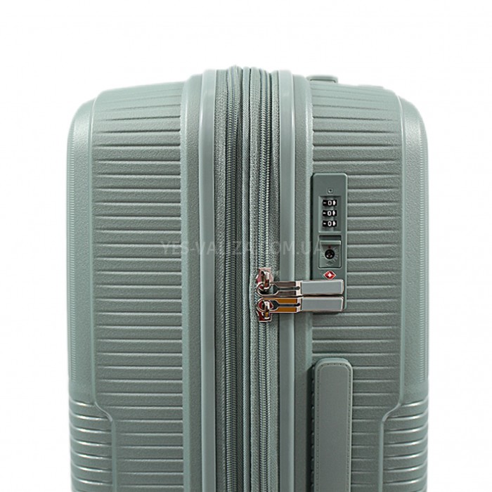 Чемодан большой L полипропилен оливка 77х53х33+5/133л/4.3кг/Airtex 251, фото 9