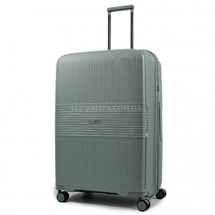 Чемодан большой L полипропилен оливка 77х53х33+5/133л/4.3кг/Airtex 251, фото 1