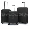 Набор чемоданов Франция (L M S-3шт) полипропилен чёрный/Airtex 251, фото 9
