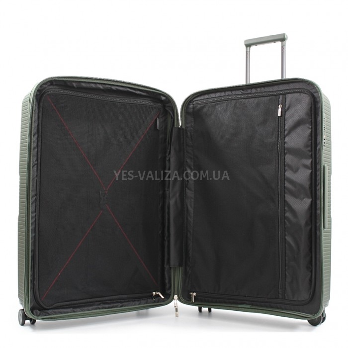 Набір валіз Франція (L M S-3шт) поліпропілен зелений/Airtex 251, фото 10
