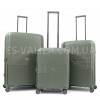 Набір валіз Франція (L M S-3шт) поліпропілен зелений/Airtex 251, фото 11