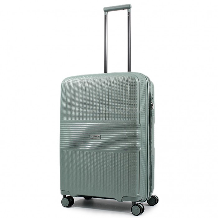 Набір валіз Франція (L M S-3шт) поліпропілен оливка/Airtex 251, фото 3