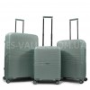 Набір валіз Франція (L M S-3шт) поліпропілен оливка/Airtex 251, фото 9