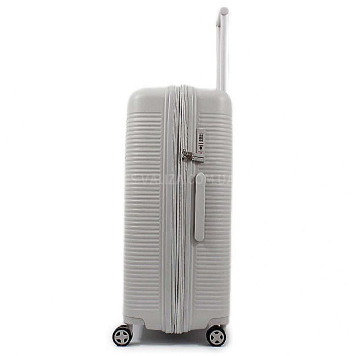 Чемодан большой L полипропилен серый 78х54х32+5/124л/4.8кг/Airtex 252, фото 5