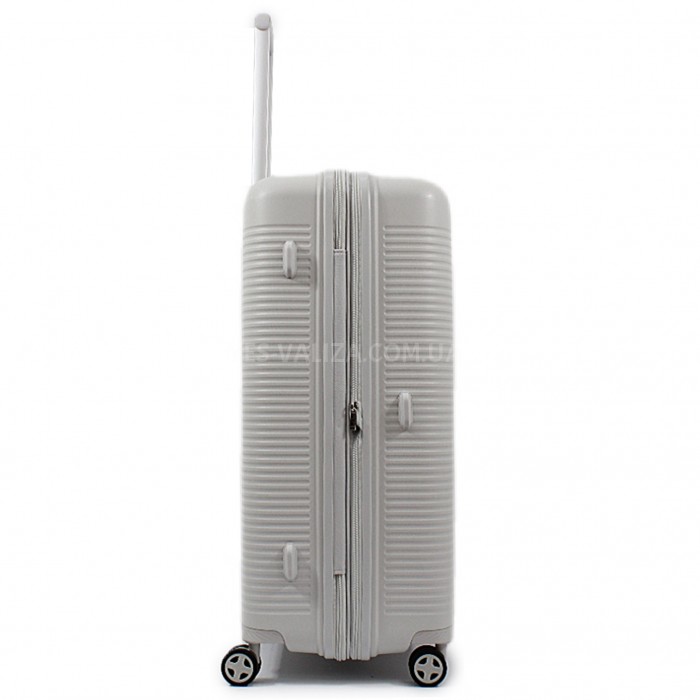 Чемодан большой L полипропилен серый 78х54х32+5/124л/4.8кг/Airtex 252, фото 4