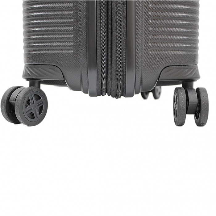 Чемодан большой L полипропилен чёрный 78х54х32+5/124л/4.8кг/Airtex 252, фото 9