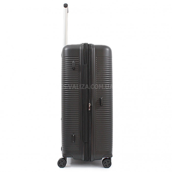 Чемодан большой L полипропилен чёрный 78х54х32+5/124л/4.8кг/Airtex 252, фото 5