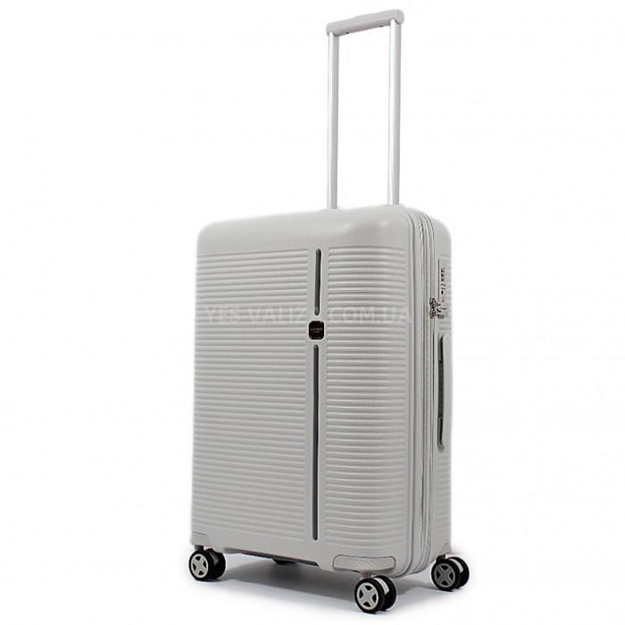 Чемодан средний M полипропилен серый 68х48х27+5/79л/4кг/Airtex 252, фото 1