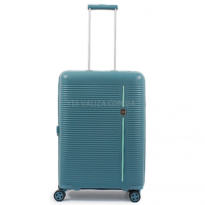 Чемодан средний M полипропилен синий 68х48х27+5/79л/4кг/Airtex 252, фото 2