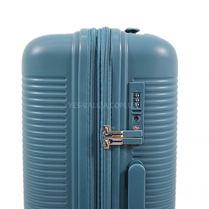 Чемодан средний M полипропилен синий 68х48х27+5/79л/4кг/Airtex 252, фото 8