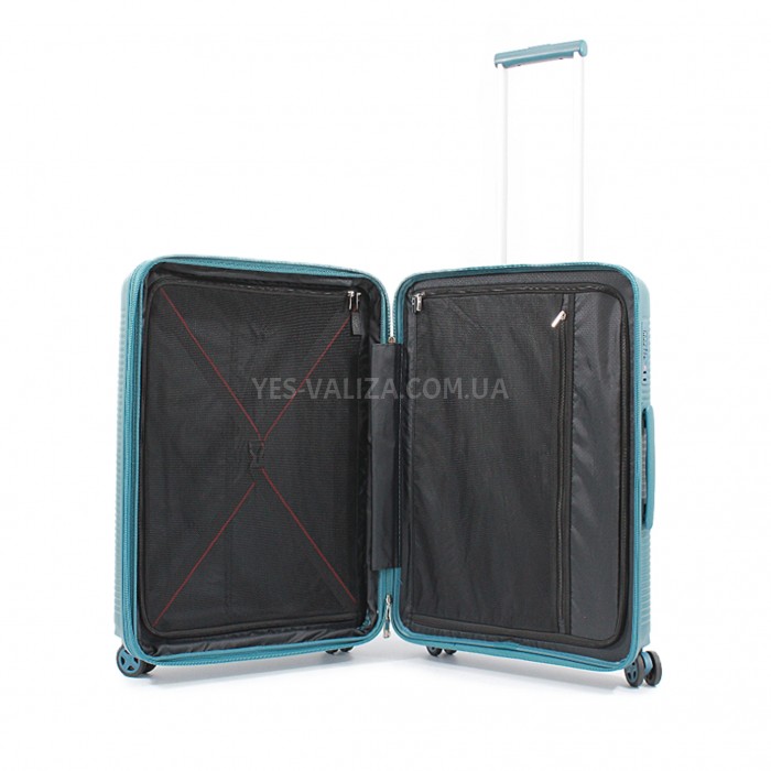 Чемодан средний M полипропилен синий 68х48х27+5/79л/4кг/Airtex 252, фото 10