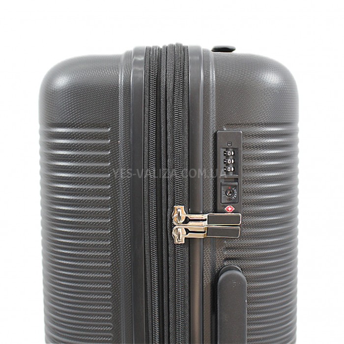 Валіза середня M поліпропілен чорна 68х48х27+5/79л/4кг/Airtex 252, фото 8