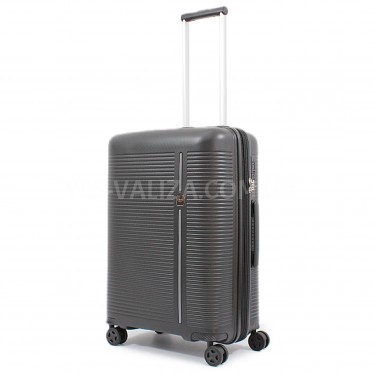 Валіза середня M поліпропілен чорна 68х48х27+5/79л/4кг/Airtex 252