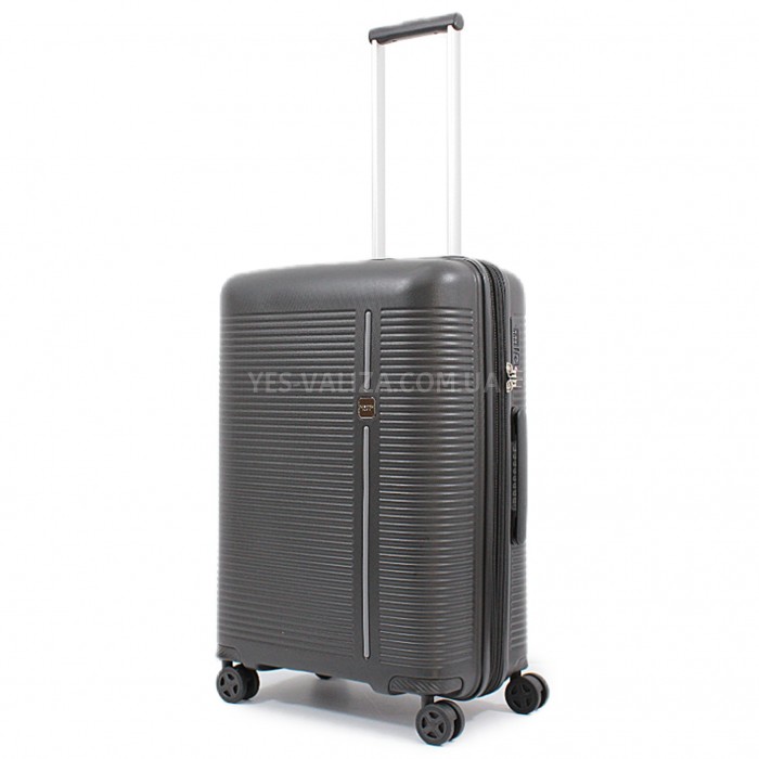 Валіза середня M поліпропілен чорна 68х48х27+5/79л/4кг/Airtex 252, фото 1