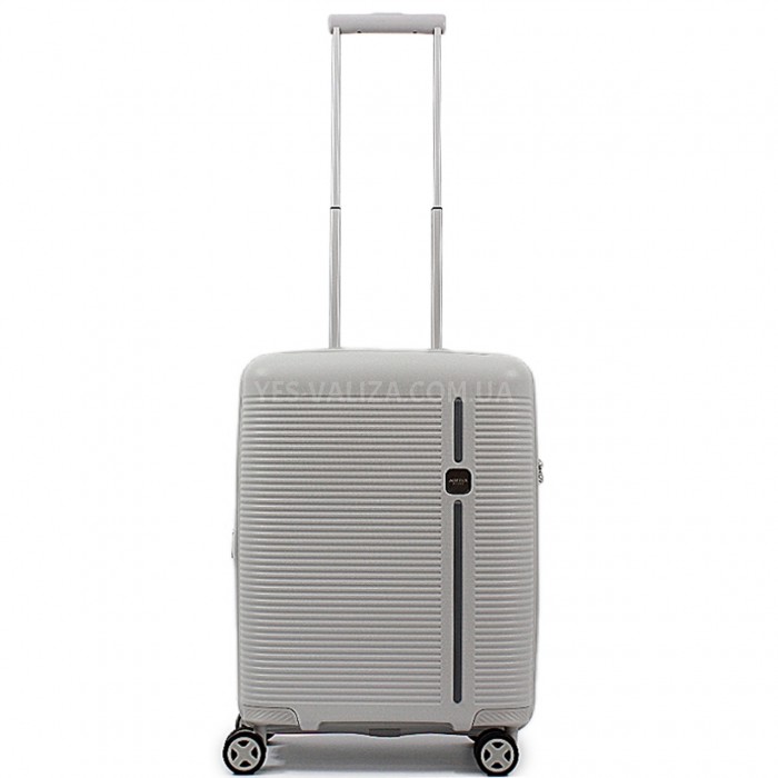 Валіза ручна поклажа S поліпропілен сіра 55х40х22+5/45л/3.1кг/Airtex, фото 2