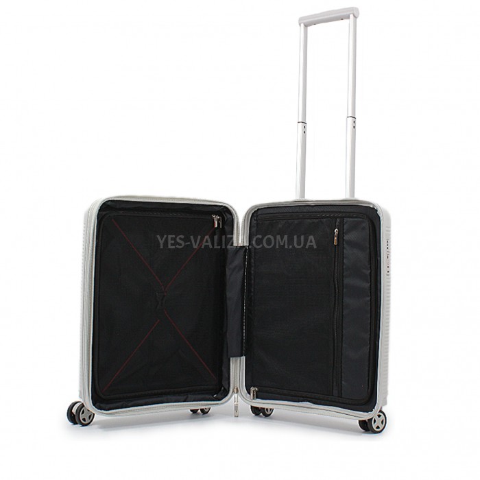 Валіза ручна поклажа S поліпропілен сіра 55х40х22+5/45л/3.1кг/Airtex, фото 10