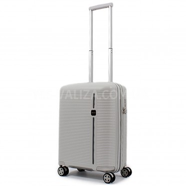 Чемодан ручная кладь S полипропилен серый 55х40х22+5/45л/3.1кг/Airtex