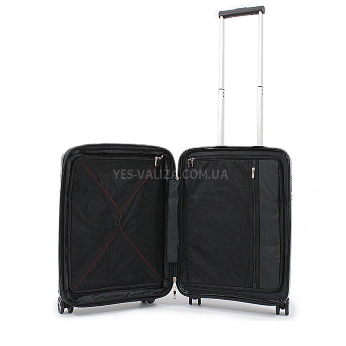 Чемодан ручная кладь S полипропилен чёрный 55х40х22+5/45л/3.1кг/Airtex, фото 10