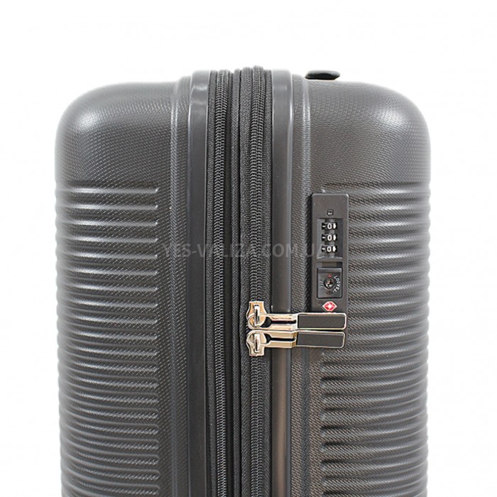 Валіза ручна поклажа S поліпропілен чорна 55х40х22+5/45л/3.1кг/Airtex, фото 8