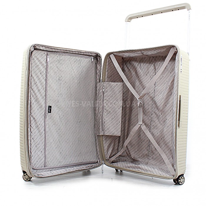 Набор чемоданов Франция (L M S-3шт) полипропилен шампань/Airtex 648, фото 9