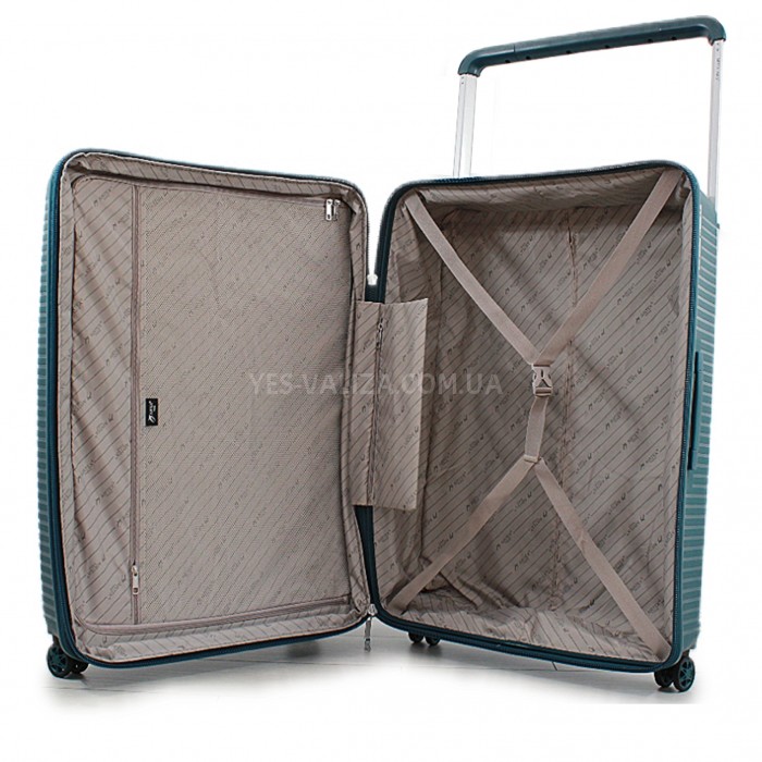 Набір валіз Франція (L M S-3шт) поліпропілен зелений/Airtex 648, фото 9