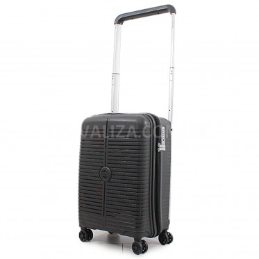 Чемодан ручная кладь S полипропилен чёрный 55х39х23+5/46л/3.2кг/Airtex