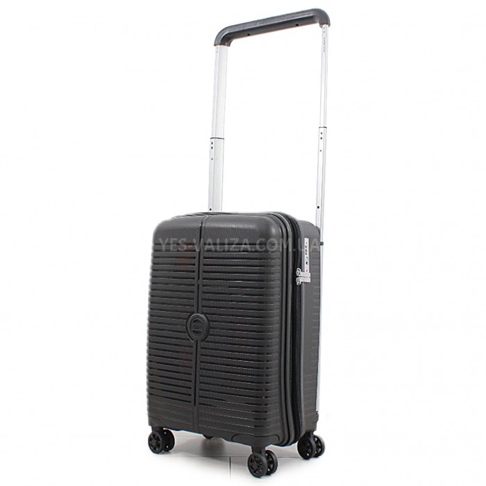 Чемодан ручная кладь S полипропилен чёрный 55х39х23+5/46л/3.2кг/Airtex, фото 1