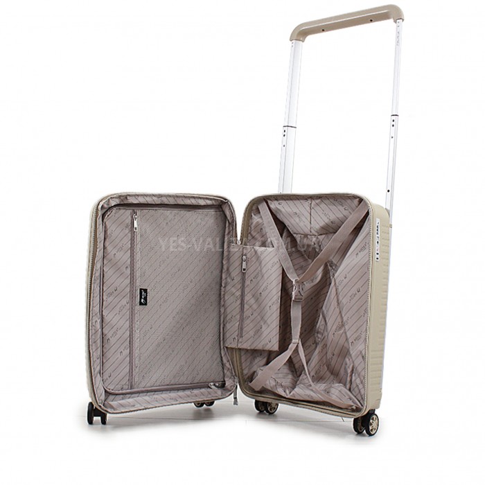 Чемодан ручная кладь S полипропилен шампань 55х39х23+5/46л/3.2кг/Airtex, фото 10