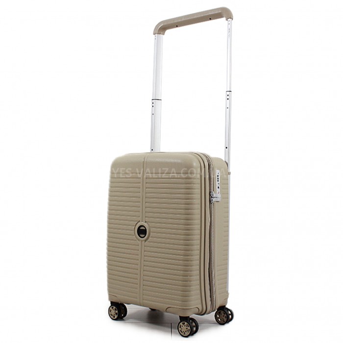 Чемодан ручная кладь S полипропилен шампань 55х39х23+5/46л/3.2кг/Airtex, фото 1