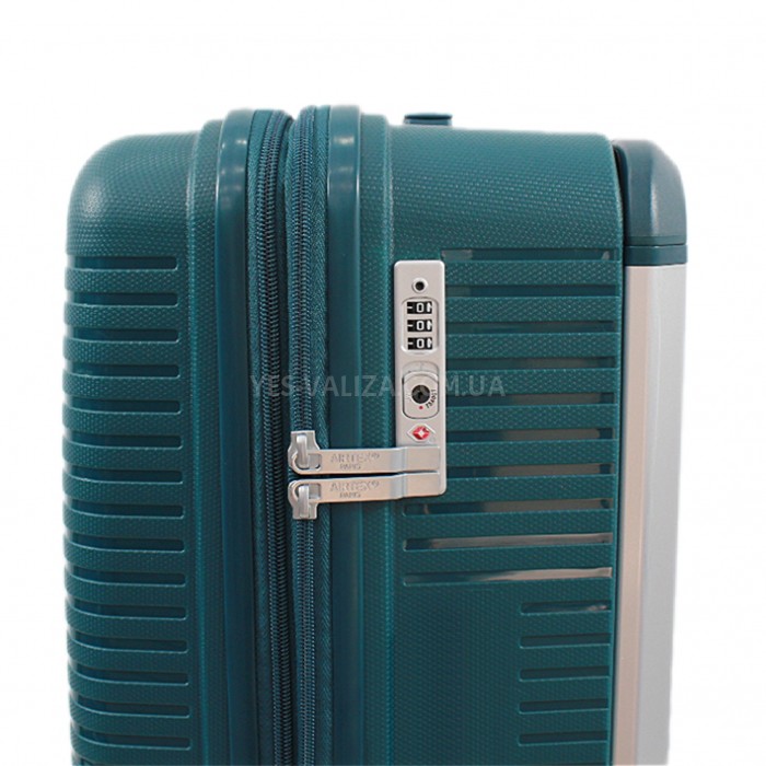 Чемодан ручная кладь S полипропилен зелёный55х39х23+5/46л/3.2кг/Airtex, фото 8