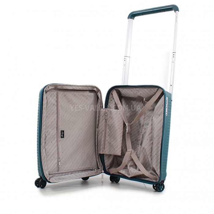 Валіза ручна поклажа S поліпропілен зелена 55х39х23+5/46л/3.2кг/Airtex, фото 10