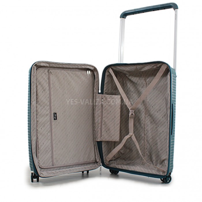 Валіза середня M поліпропілен зелена 68х44х28+5/79л/3.9кг/Airtex 648, фото 10