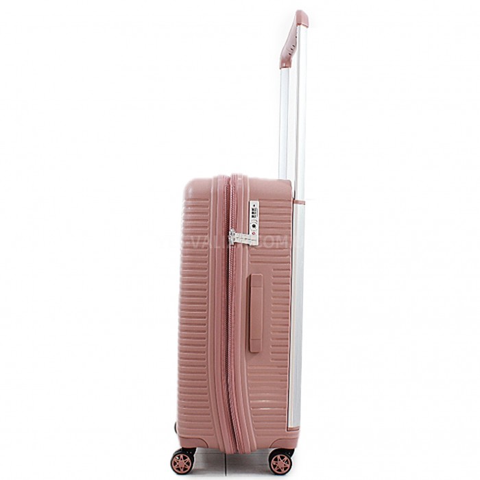 Валіза середня M поліпропілен пудра 68х44х28+5/79л/3.9кг/Airtex 648, фото 4